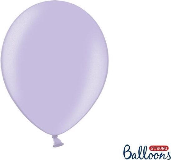 Partydeco Ballonnen Metallic Strong lila - 30 cm - 10 stuks