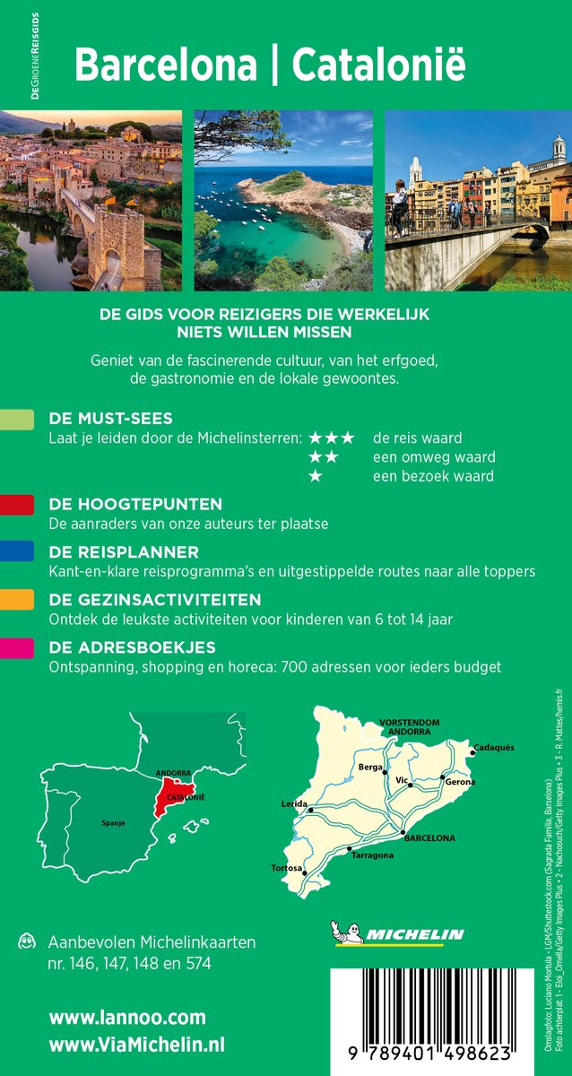 Michelin Reisgids - Barcelona-Catalonië-Andorra - back cover
