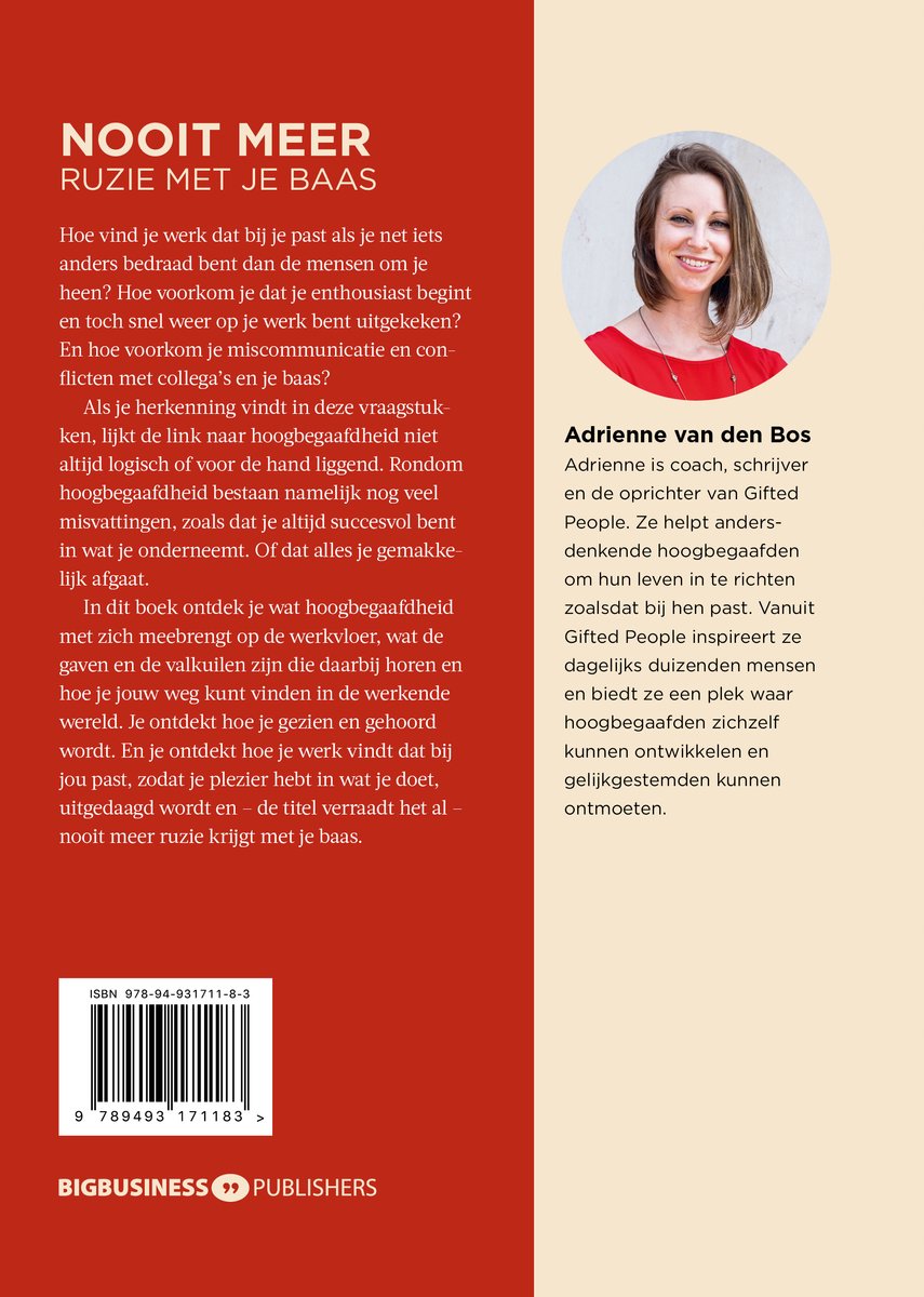 Nooit meer ruzie met je baas - back cover