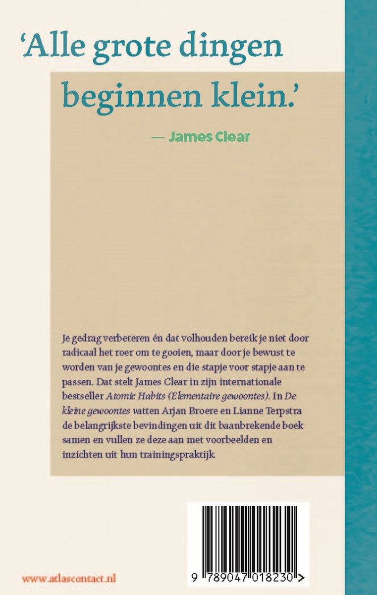 Kleine boekjes - grote inzichten 1 - De kleine gewoontes - back cover