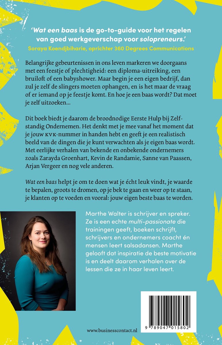 Wat een baas - back cover