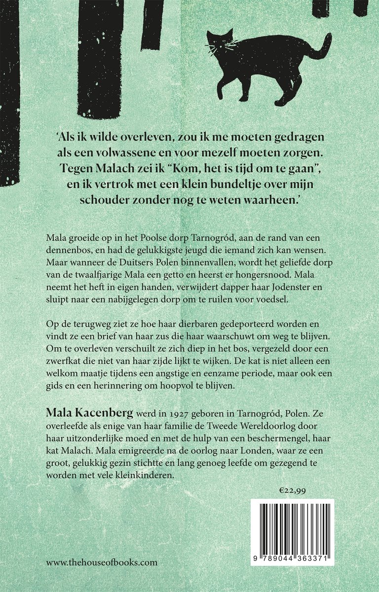 Het meisje, de kat en het bos - back cover