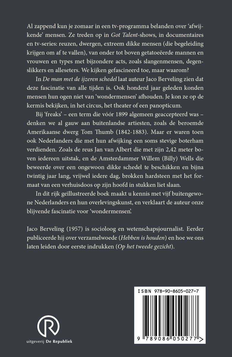 De man met de ijzeren schedel - back cover