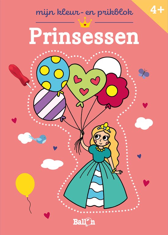Kleur- en prikblokken - Prinsessen - cover