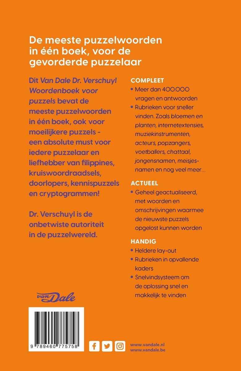 Van Dale Woordenboek voor puzzels - Groot - back cover