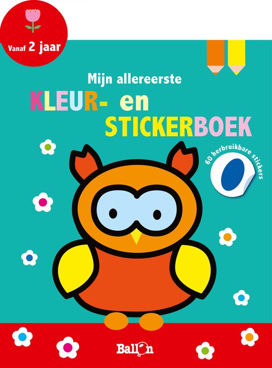 Mijn allereerste kleur- en stickerboek 2+ - cover