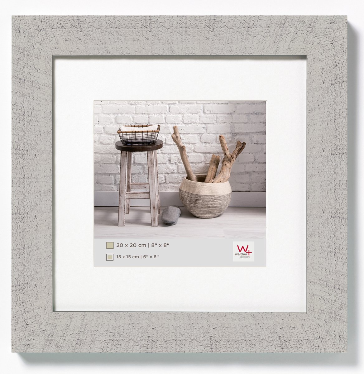 Walther Home - Houten lijst - Fotoformaat 20x20 cm - Lichtgrijs