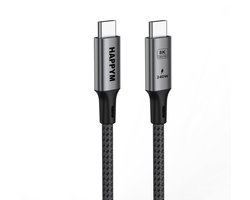USB-C 4.0 Kabel 1 Meter – USB4 40Gbps – 240W Snelladen – Nylon Gevlochten – Laptop