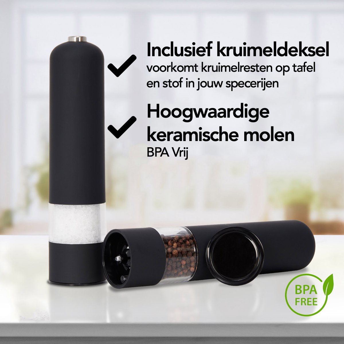 Elektrische Peper- En Zoutmolen Set van Infinity Goods — cadeau in Koken & Dineren - foto 2