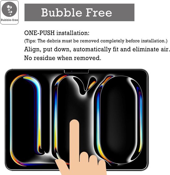 Protection d'écran en Glas trempé - Protection d'écran en Tempered Glass Convient pour : Apple iPad Air 13 pouces (2024) M2 / iPad Pro 13 (2024) M4 - 13 pouces - 2x