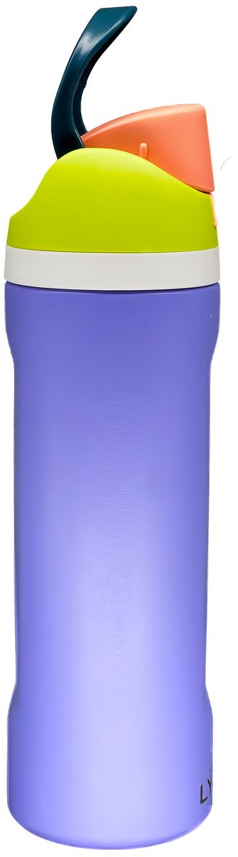 LYKKE Freesip 3 Laagse Geïsoleerde Lekvrij RVS-fles met rietje voor sport, reizen en school BPA-vrije sportwaterfles, 24 oz, 720 ML, paars (Lavendel) thumbnail 5