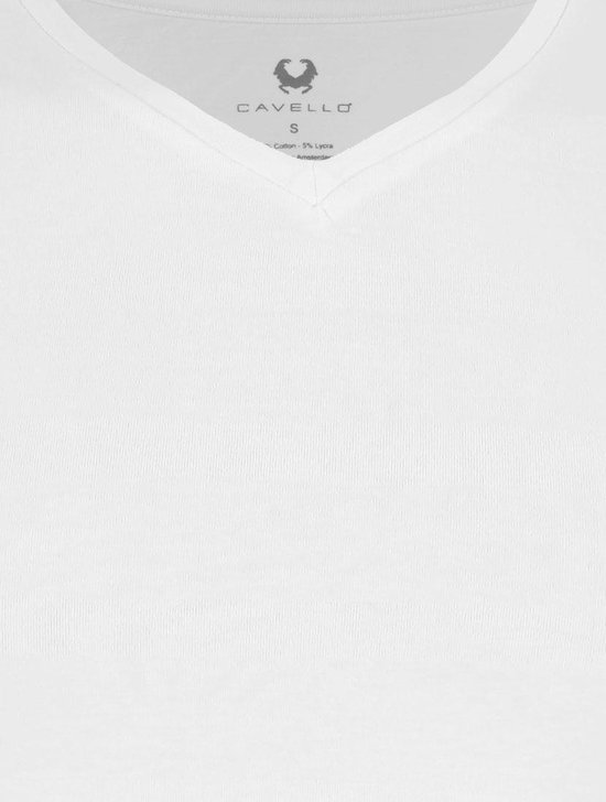 Cavello - 2-pack T-Shirts V-Hals Wit (extra lang) - XL | bol.com