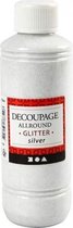 Decoupage Lijmlak Glitter Zilver 250ml