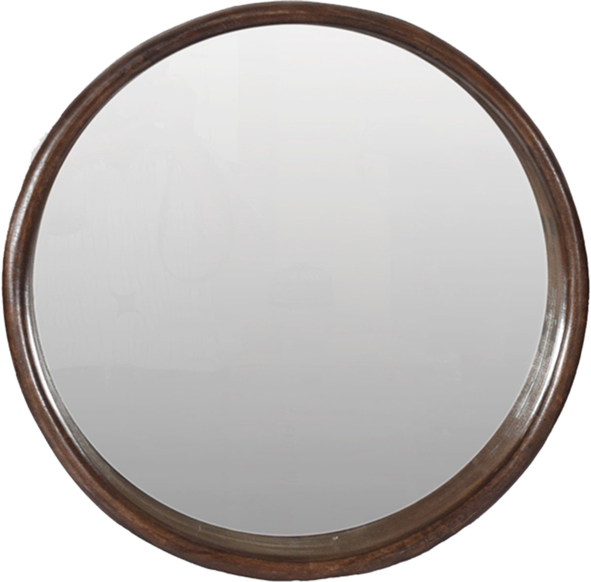 by Mooss - Spiegel - Walnoot - Bruin - Rond - Ã˜ 55 cm