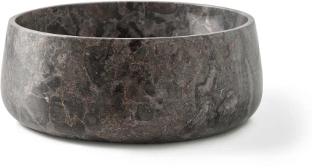 Natuursteen waskom rond grijs 40x40x15 cm – Calvera opbouw