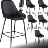 COSTWAY Set van 2 barkrukken, gestoffeerde barstoelen met rugleuning en voetensteun, eetkamerstoel, modern, kruk voor thuis, keuken, eetkamer, 51 x 48 x 104 cm