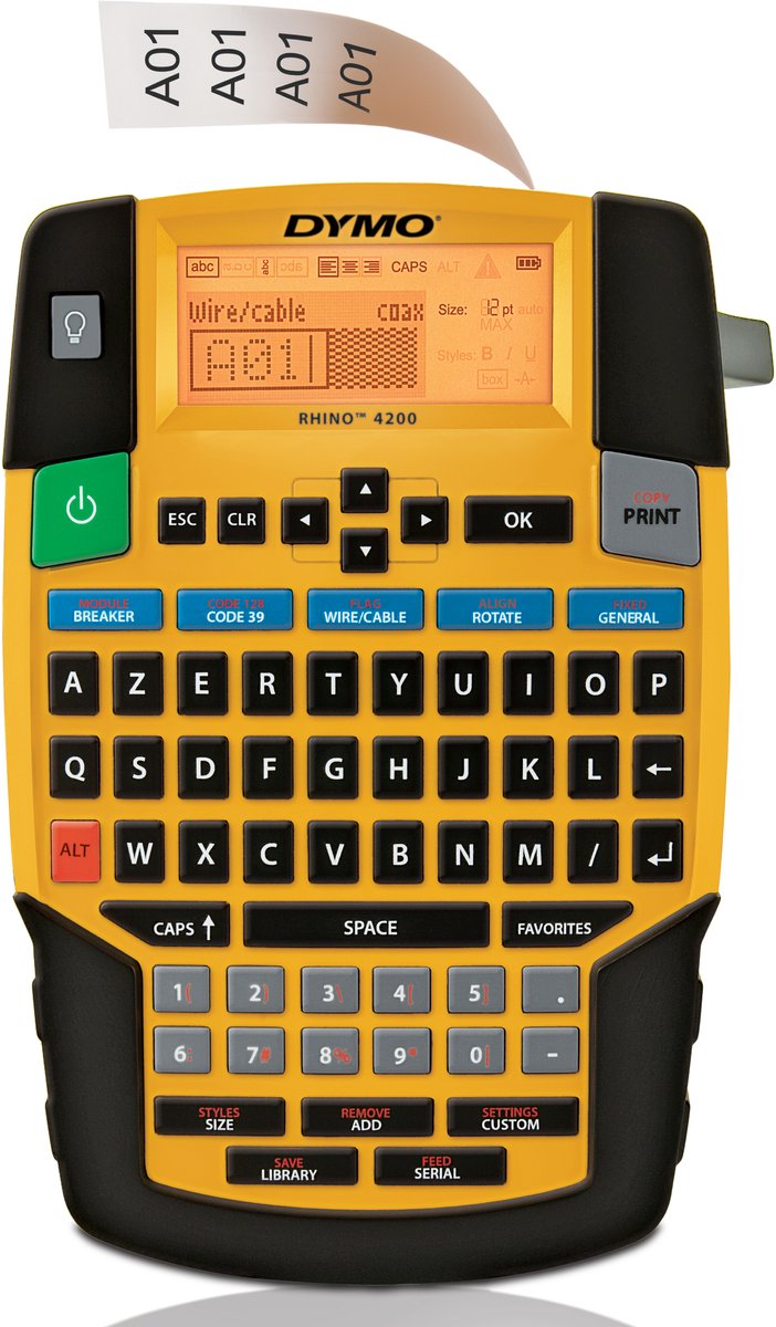 DYMO Rhino 4200 Draagbare Industriële Labelmaker - AZERTY-toetsenbord