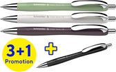Schneider balpen - Slider Rave Trend - penpunt XB - assorti doos 3 + 1 gratis - S-132684