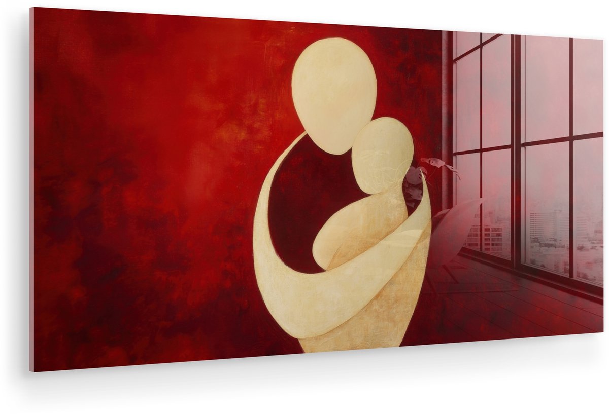 Abstract - Moeder - Kind - Rood