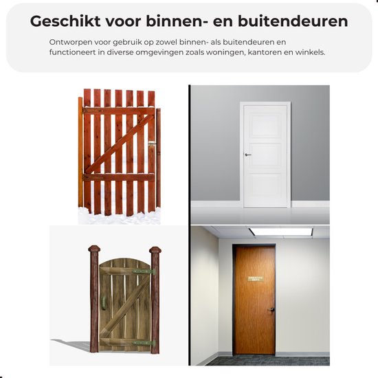 Deurdranger Binnendeur, Automatic Door Closer, Verstelbare Deursluiter met Montageplaat en Schroeven voor Binnendeuren, Kamerdeur