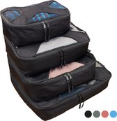Volcan Packing Cubes - Koffer Organizer Set - Backpack en Koffer - 4 Delig - Travel Cubes - Zwart