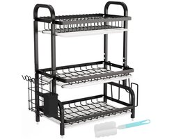 Betaalbare Goederen® Droogrek keuken - 3 verdiepingen - droogrek hangend - afdruipplank - droogrek - afdruiprek - afwasrek