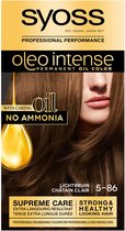 SYOSS Oleo Intense 5-86 - Haarverf - Permanente Haarkleuring - Lichtbruin - Langdurige Kleur - Professionele Grijsdekking - Zonder Ammoniak - 1 stuk