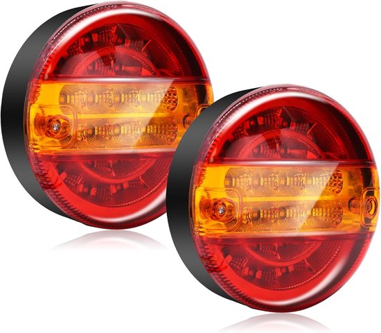 LED achterlicht 3 functies 2mtr kabel (hamburger) 12/24V kopen