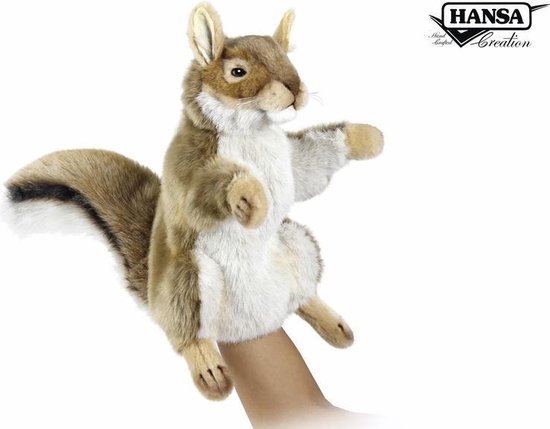 Peluche écureuil marionnette