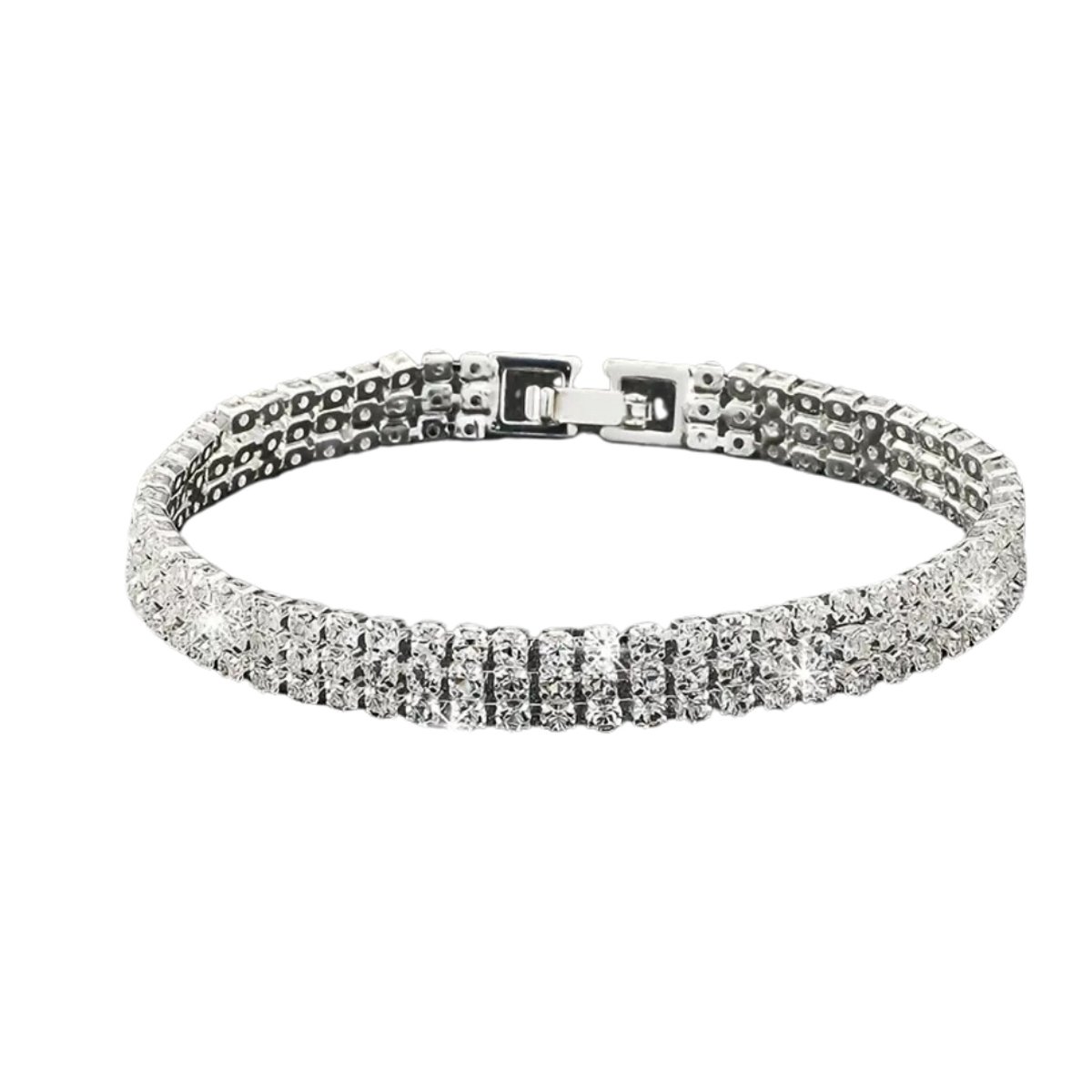 Livano Armband - Staal - Nep Zilver - Dames - 3 Rijen