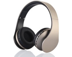 StayPowered Bluetooth Koptelefoon - HiFi Geluid voor Een Ongekende Muziekbeleving - Draadloos of Bekabeld - Ingebouwde Microfoon - Micro-SD en FM-Radio - Comfortabele Memory Foam Oorkussens - Zwart/Goud - Levering Sneller dan Aangegeven!