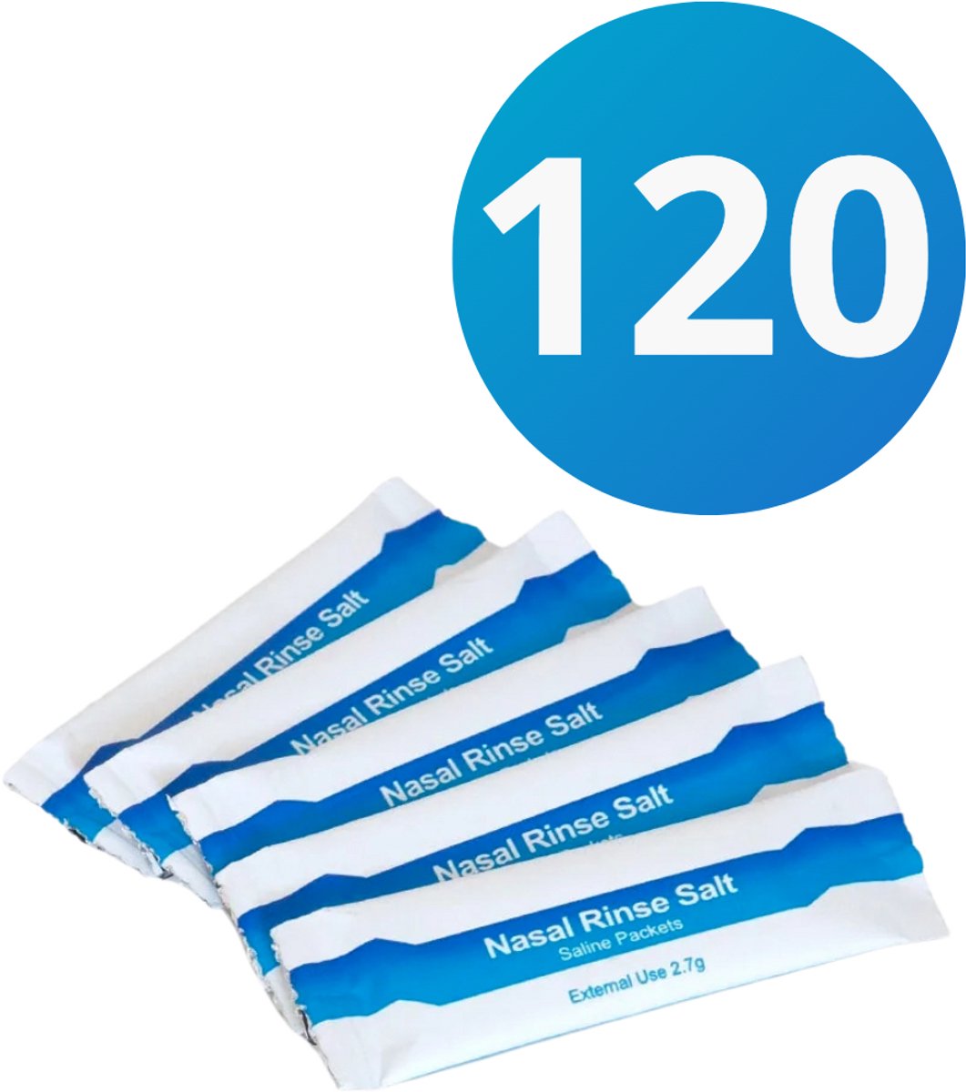 Goedkoopste Neus spoelzout - Nasal zout - 120 zakjes - Neusdouche- Nasaalzout - Neuszout - Nasal salt