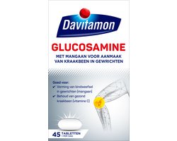 Davitamon Glucosamine - met glucosaminesulfaat, mangaan en Vitamine C - Voedingssupplement - 45 tabletten