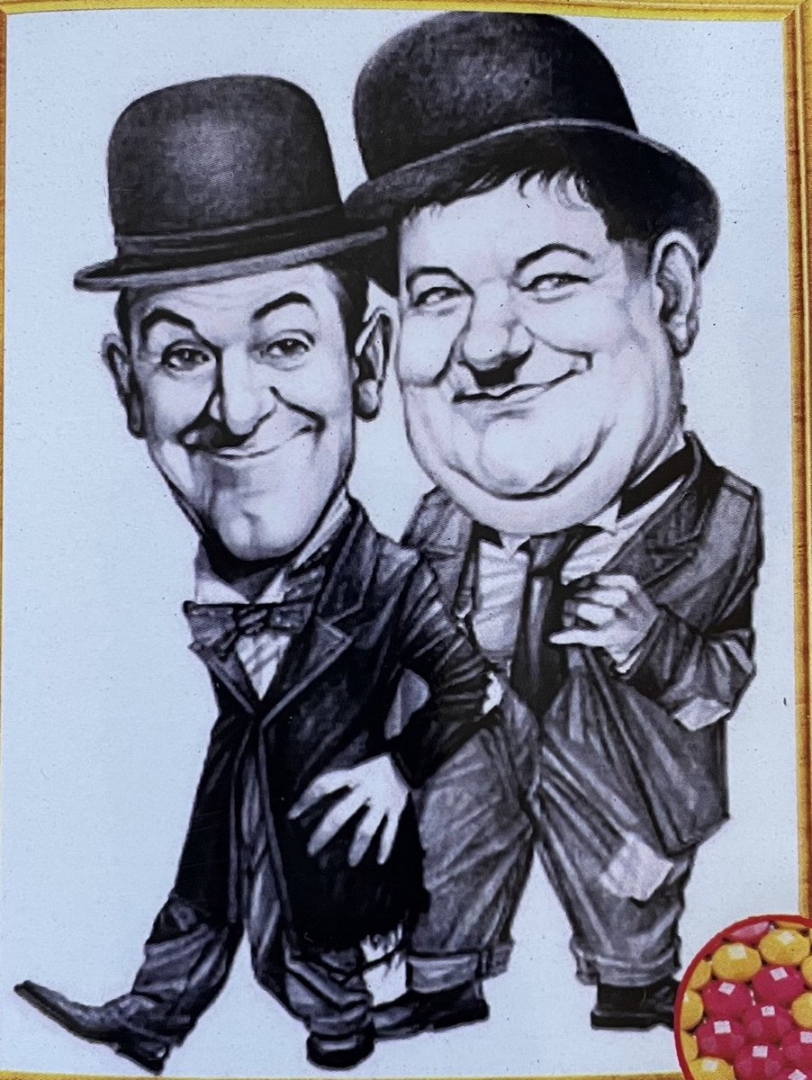 TOPMO - laurel and hardy zwart en wit - 40X50CM- Diamond painting pakket - HQ Diamond Painting - VOLLEDIG dekkend - Diamant Schilderen - voor Volwassenen – ROND