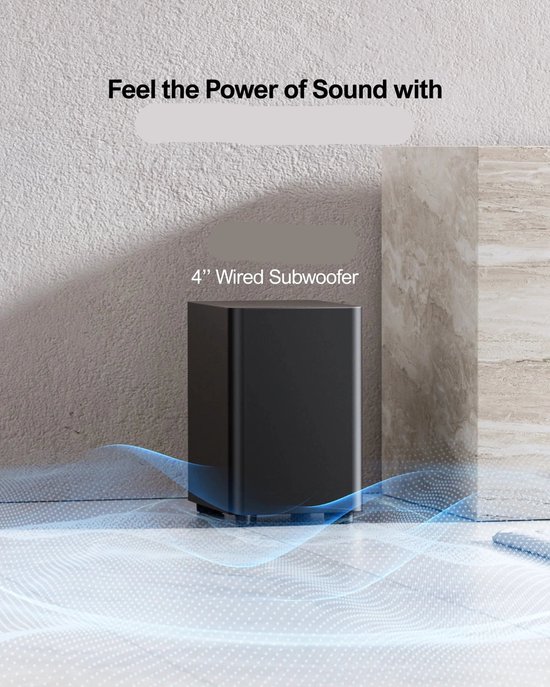 Soundbar - 5.1 - Soundbar met Subwoofer - Soundbar voor TV - Bluetooth - App Control - met RGB Verlichting - 280W Geluidssysteem - Zwart — afbeelding 3