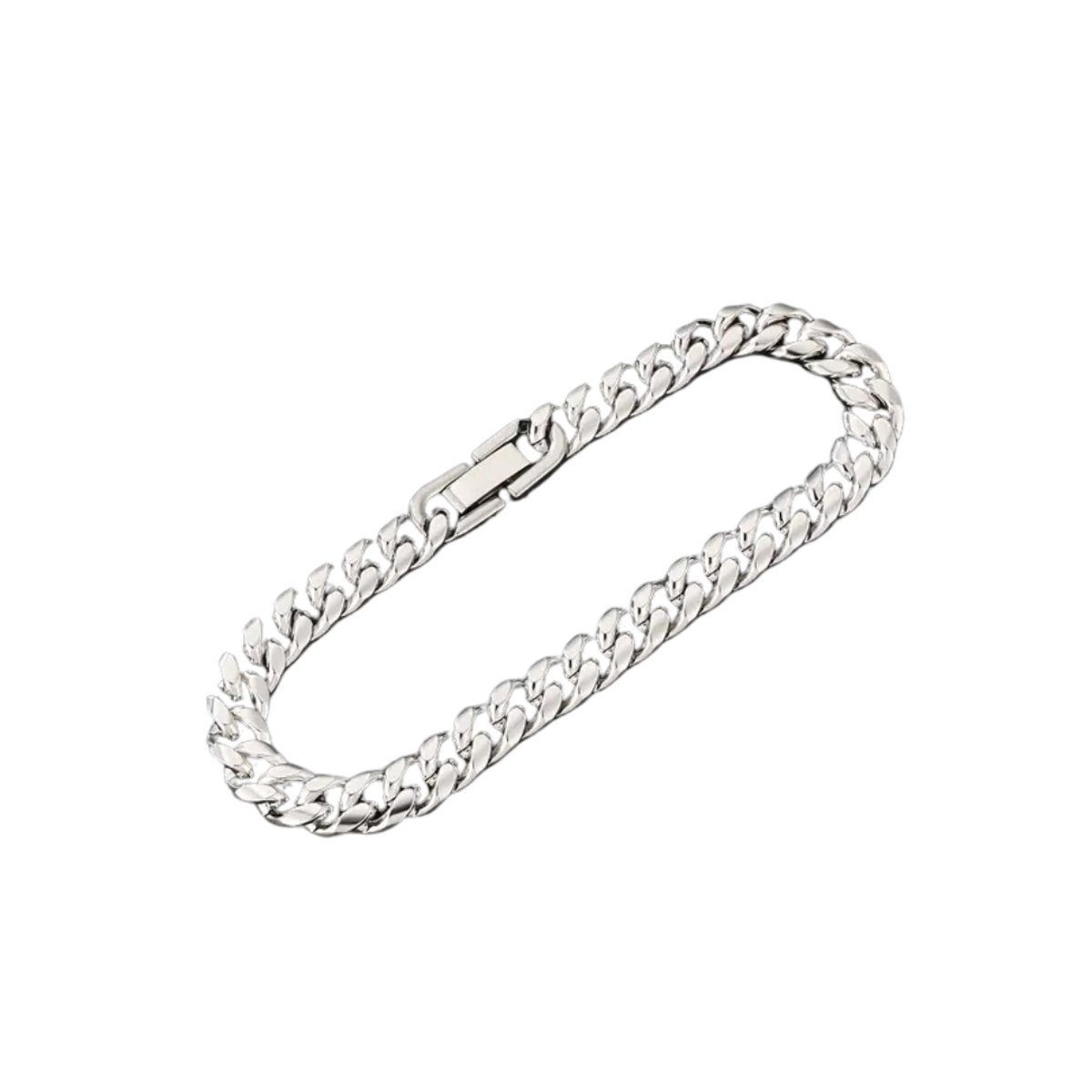 Bovista Armband - Staal - Nep Zilver - Heren - 19cm