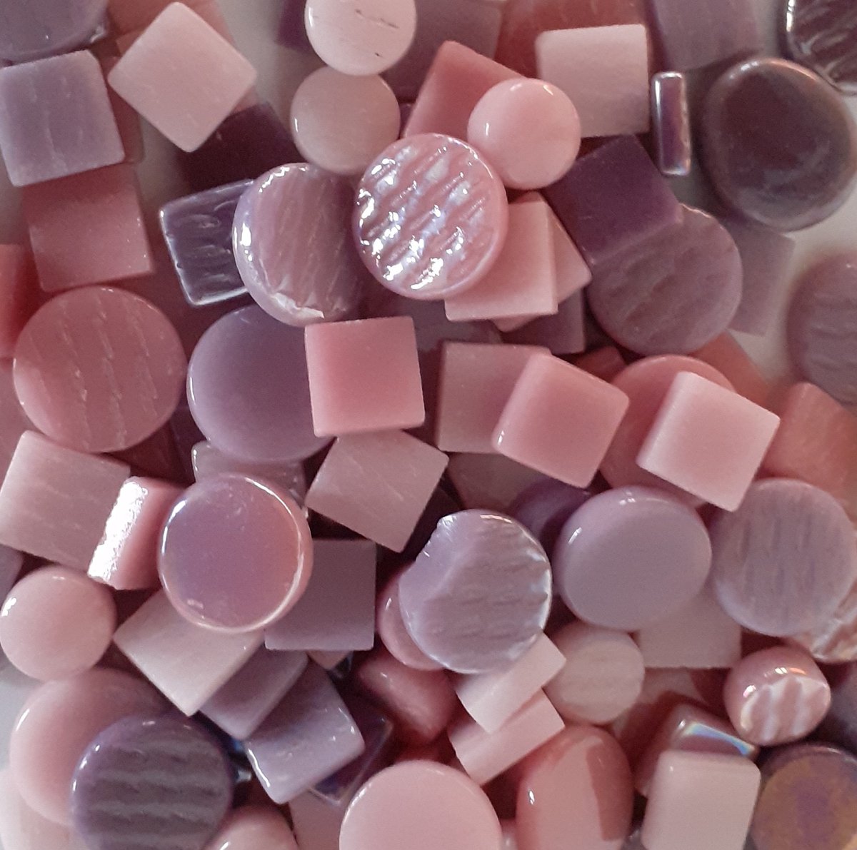 Mozaiek Steentjes mix PAARS/ROZE 500 gram Bulk