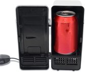 Bol.com Draagbare geïsoleerde USB-koelkast - Compacte mini-koeler voor auto (zwart) met lage decibel en energiebesparende halfge... aanbieding