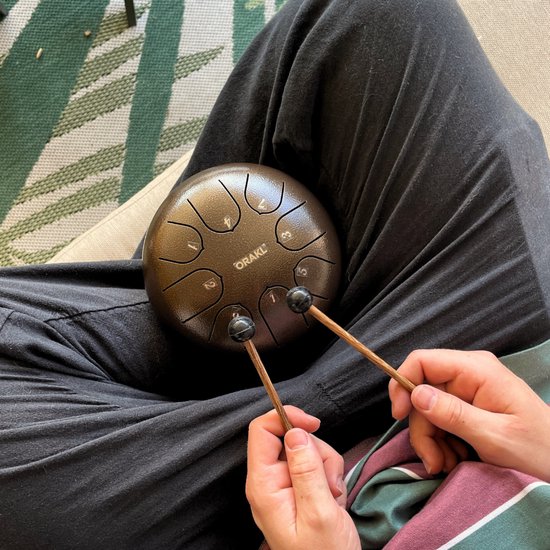 Orakl ® - Tongue Drum Echo Zonbrons - Inclusief lesboek - Handpan ø 16 cm - Tongue Drum - Handpan Drum - Steel Tongue Drum - Klankschaal - Geluidstherapie van Orakl — afbeelding 4