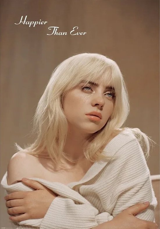 Billie Eilish Poster' "Happier Than Ever" - 91.5cm x 60cm - Beste Kwaliteit