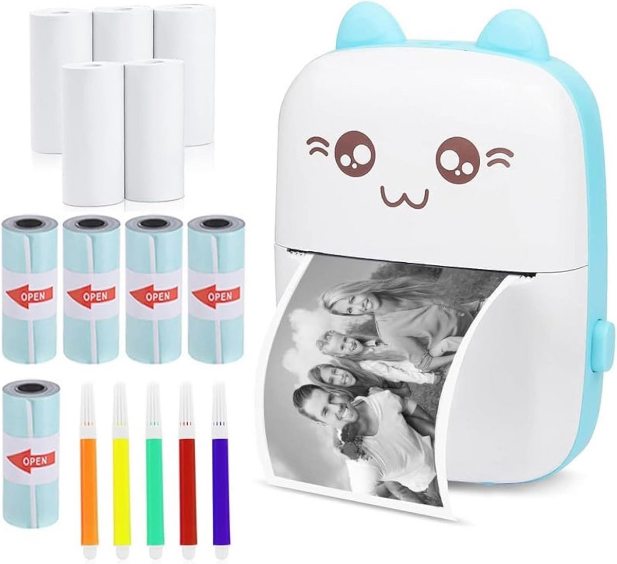 Draagbare Bluetooth thermische labelprinter met USB opladen en thermisch papier