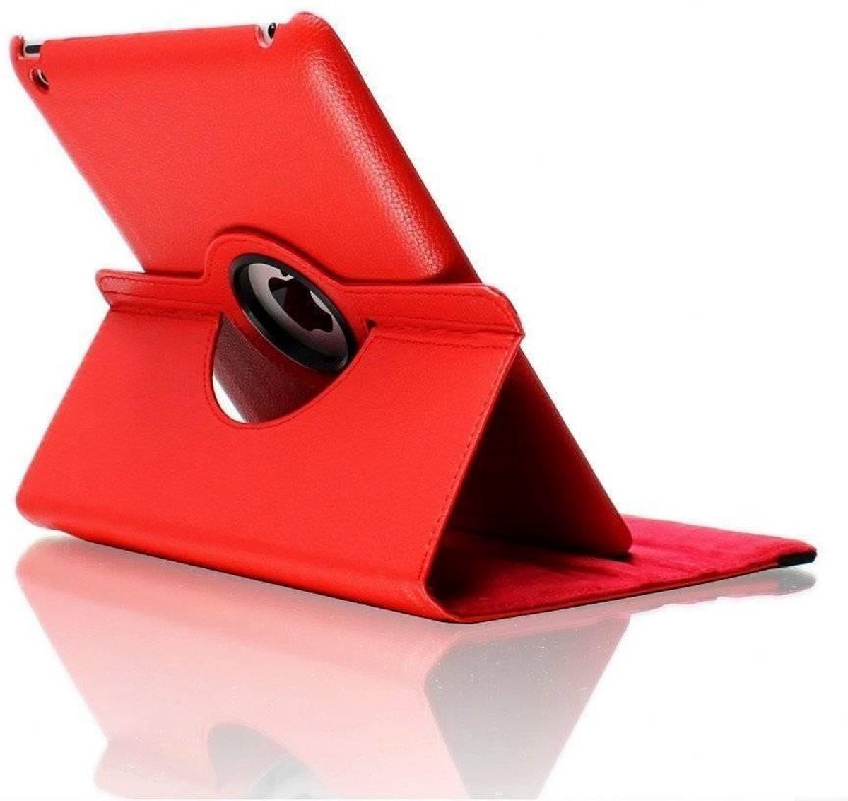 iPadspullekes Apple iPad (2017); Apple iPad (2018) hoes 360 graden rood leer