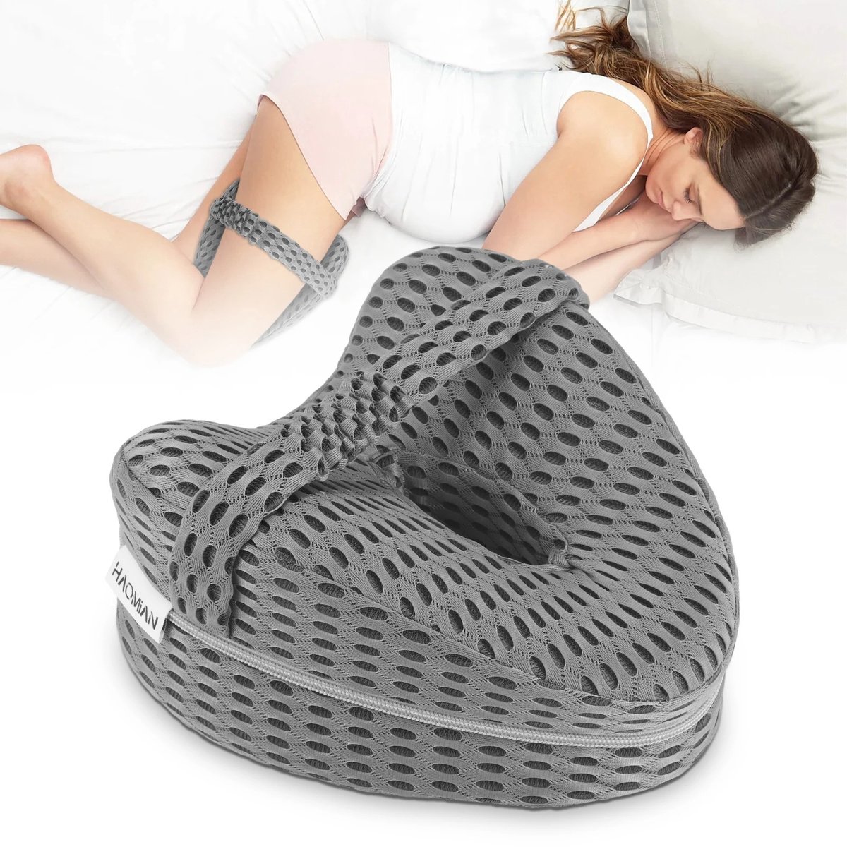 Kniekussen voor in Bed - Beenkussen Zijslaper - Verhoging Rugslaper - Orthopedisch