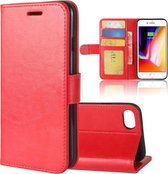 Apple iPhone SE (2020-2022) - iPhone 7 - iPhone 8 hoesje - MobyDefend Wallet Book Case (Sluiting Achterkant) - Rood - GSM Hoesje - Telefoonhoesje Geschikt Voor Apple iPhone SE (2020-2022) - iPhone 8 - iPhone 7