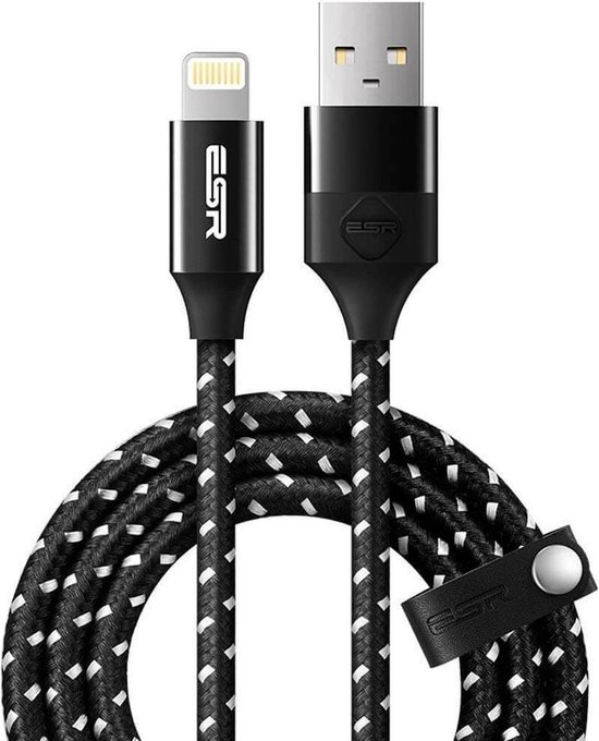 ESR iPhone lightning oplaadkabel 1m zwart