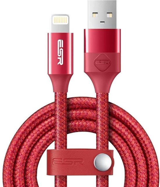 ESR iPhone lightning oplaadkabel 2m rood