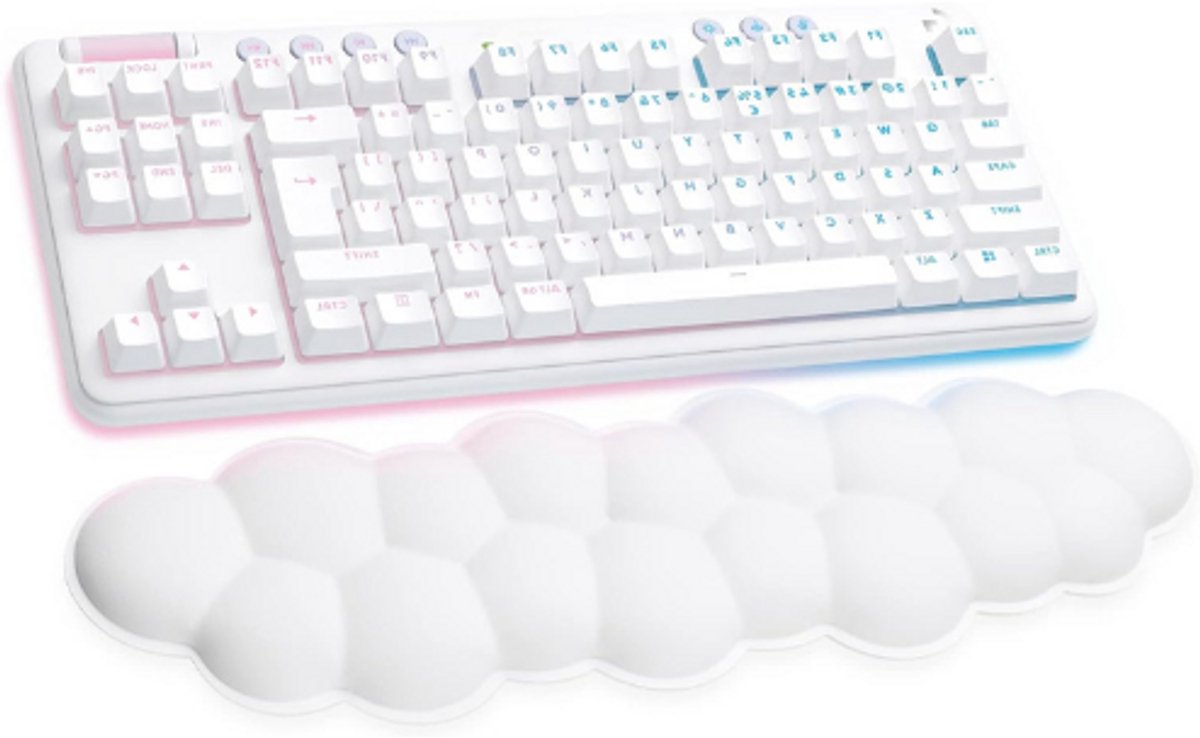 Image of 715 Gaming Toetsenbord Met Kabel - Lightsync Rgb Verlichting - Lightspeed Tactiele Gx Brown Switches - Inclusief Polssteun - Pc En Mac Compatibel - Wit