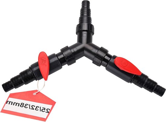 SPIRATO Pool Bypass Set 3-wegventiel met slangtules 32/38 mm