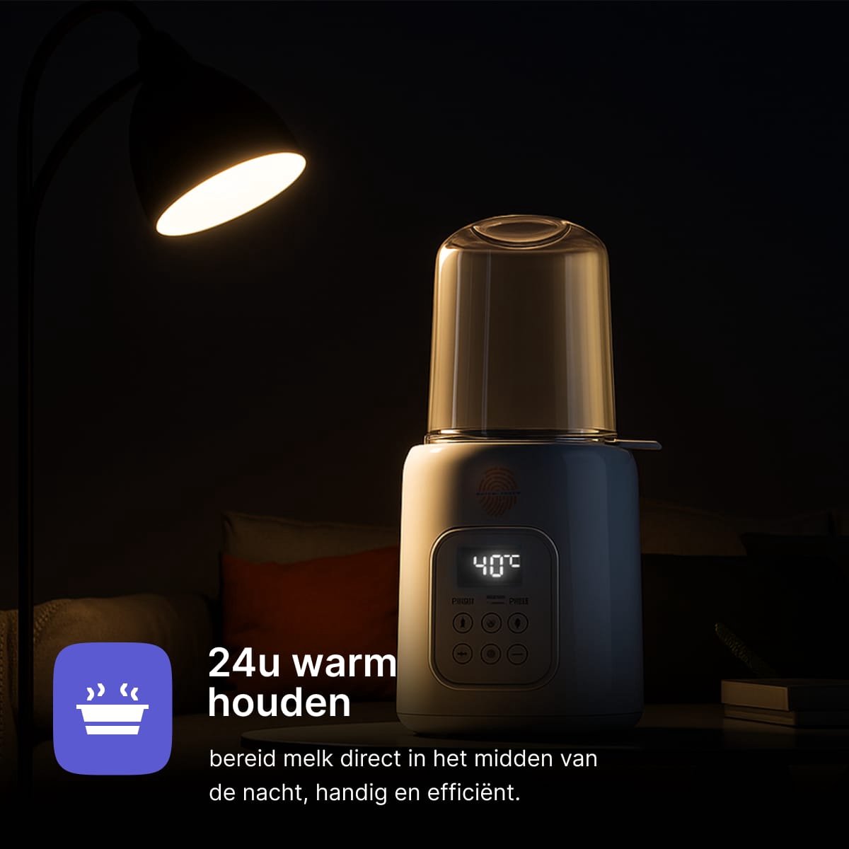 NL Touch Milk Buddy - 8 in 1 Flessenwarmer met sterilisator