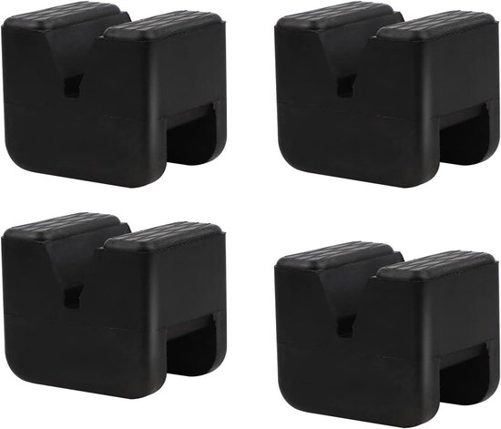 Foto: Rubberen pads voor krik 4 stuks 60 x 50 x 44 mm voor onderstelbok staande krik universele rubberen pad voor bescherming van je auto en suv